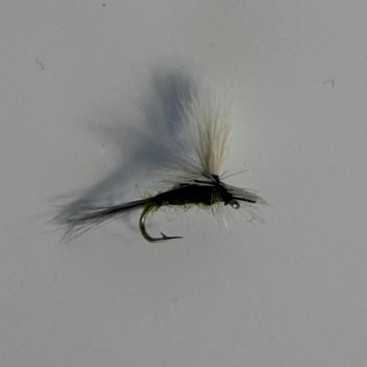 Olive Blue Wing Olive Parachute trout fly, size 16