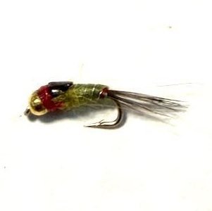 Size 18 Iron Lotus nymph trout fly, natural
