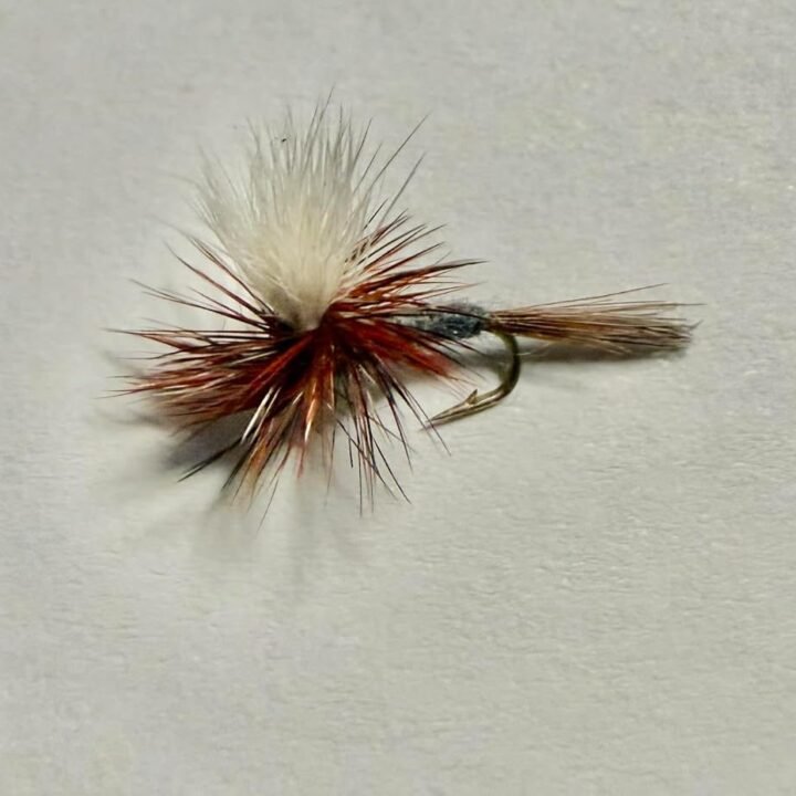 Natural Parachute Adams trout fly, size 16